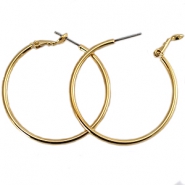 Metaal onderdelen DQ creolen 30mm Gold