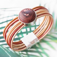 Inspiratiesets Leren armbanden met natuurlijke zachte tinten