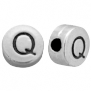 DQ metaal letterkraal Q Antiek zilver (nikkelvrij)