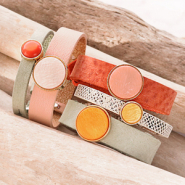 Inspiratiesets Cuoio armbanden met Polaris Elements cabochons maken?