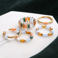 Inspiratiesets Met facet kralen tube maak je deze leuke ringen