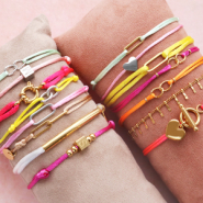 Inspiratiesets Armbanden inspiratie met satijn draad en rvs tussenstukken 
