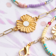 Inspiratiesets Sieraden inspiratie met bloem bedels van DQ metaal