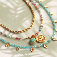 Inspiratiesets Stijlvolle sieraden inspiratie met facet geslepen Cat’s Eye kralen