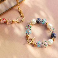 Inspiratiesets Sieraden inspiratie met handgeschilderde glaskralen