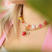 Inspiratiesets Vrolijke sieraden inspiratie met handgeschilderde glaskralen
