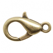 DQ metalen karabijn slot 23mm Antiek brons (nikkelvrij)