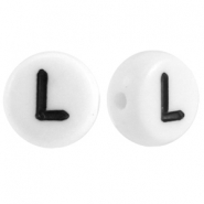 Acryl letterkraal letter L Wit