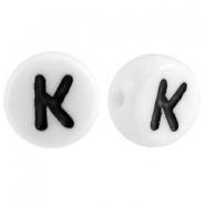 Acryl letterkraal letter K Wit