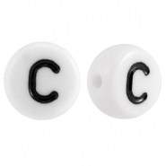 Acryl letterkraal letter C Wit