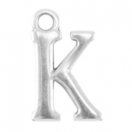 DQ metaal letterhanger K Antiek zilver (nikkelvrij)