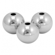 Kralen van Stainless steel Roestvrij staal 6mm (RVS) Zilver