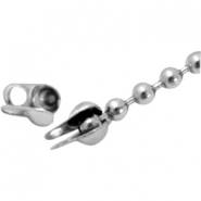 Stainless steel eindkapje voor ball chain 2mm van roestvrij staal (RVS) Zilver (RVS)