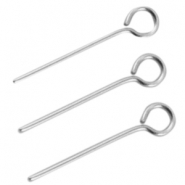 Stainless steel kettelstiften 35mm van roestvrij staal (RVS) Zilver
