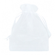 Organza sieraden zakje 13x18cm Wit