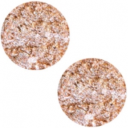 12 mm platte Polaris Elements cabochon Goldstein Rose peach