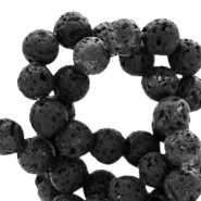 4 mm kralen natuursteen mat Lava black