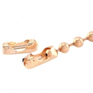 Metaal onderdelen DQ slotje ball chain voor 1.2mm ketting Ros&eacute; Gold