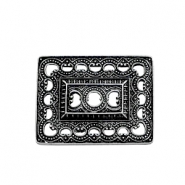 Metaal bedels TQ Boho style rechthoek Antiek zilver