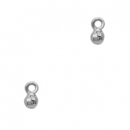 Metaal bedels TQ belletjes 5mm Antiek zilver