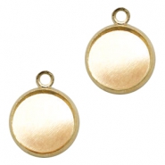 Metalen settings bedel voor cabochon 12mm Goud