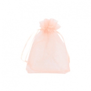 Organza sieraden zakje 7x9cm Salmon peach