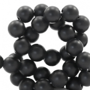 Natuursteen kralen 6mm Matt black