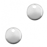 Bedels van Stainless steel Roestvrijstaal (RVS) 8mm Zilver