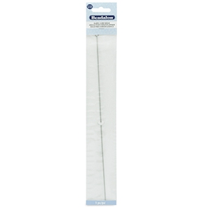 Rijgnaald 27cm/&Oslash;0.78mm Beadalon voor elastiek rijgdraad Zilver