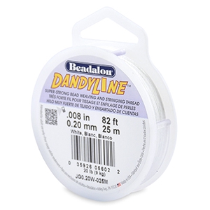 Rijgdraad Beadalon DandyLine 0.20mm White
