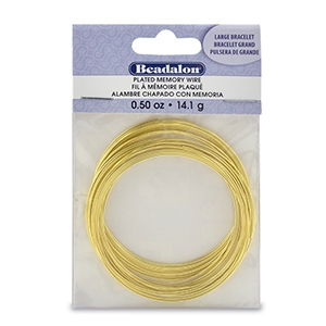 Memory wire large bracelet size Beadalon Goud