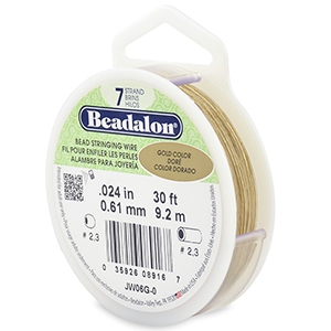 7 draads rijgdraad 0.61mm Beadalon Gold
