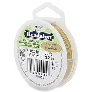 7 draads rijgdraad 0.51mm Beadalon Gold