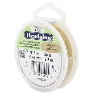 7 draads rijgdraad 0.46mm Beadalon Gold
