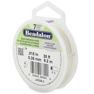 7 draads rijgdraad 0.38mm Beadalon Silver