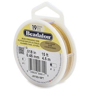 19 draads rijgdraad 0.46mm Beadalon Gold