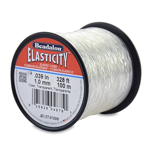 Rijgdraad elastiek Beadalon 1.0mm 100 meter Clear