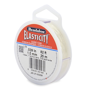Rijgdraad elastiek Beadalon 1.0mm 25 meter Clear