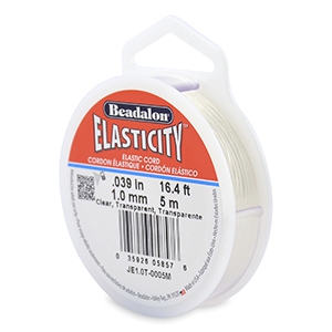 Rijgdraad elastiek Beadalon 1.0mm 5 meter Clear