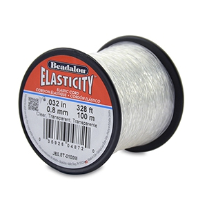 Rijgdraad elastiek Beadalon 0.8mm 100 meter Clear