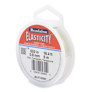 Rijgdraad elastiek Beadalon 0.8mm 5 meter Clear