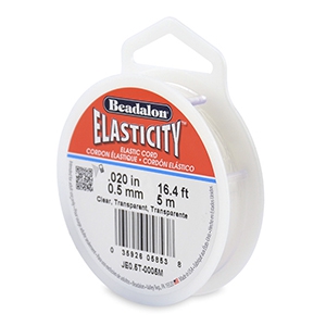 Rijgdraad elastiek Beadalon 0.5mm 5 meter Clear