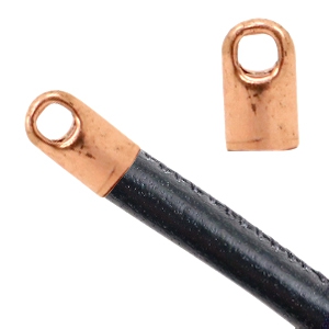 Metaal onderdelen TQ eindkap &Oslash;2.6mm Rose gold (nikkelvrij)