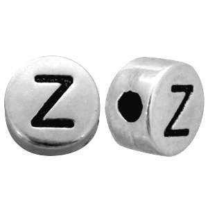 Metal look Letterkralen letter Z Antiek zilver