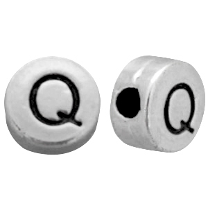 Metal look Letterkralen letter Q Antiek zilver