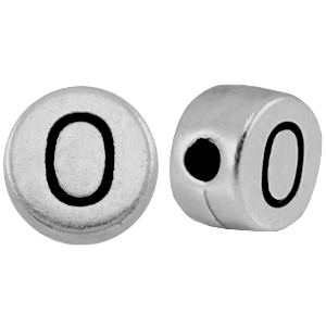 Metal look Letterkralen letter O Antiek zilver