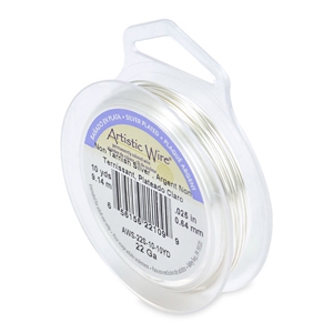 Artistic Wire 22 Gauge Silver plated Tarnish resistant Silver