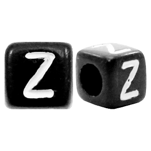 Acryl letterkralen letter Z Zwart