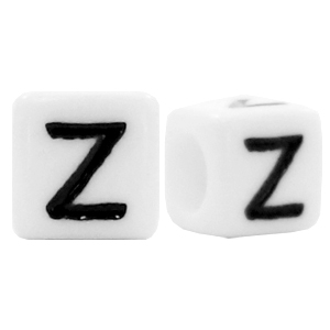Acryl letterkralen letter Z Wit