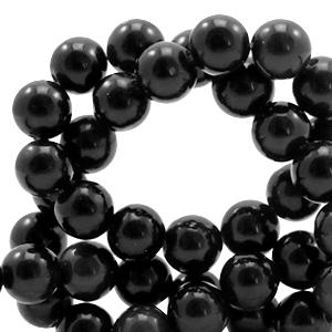 Halfedelsteen kraal 8mm Dark anthracite-black